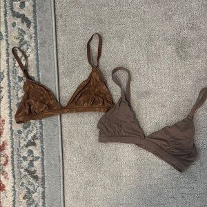 SkimsBrown Bralette Set- NEVER WORN